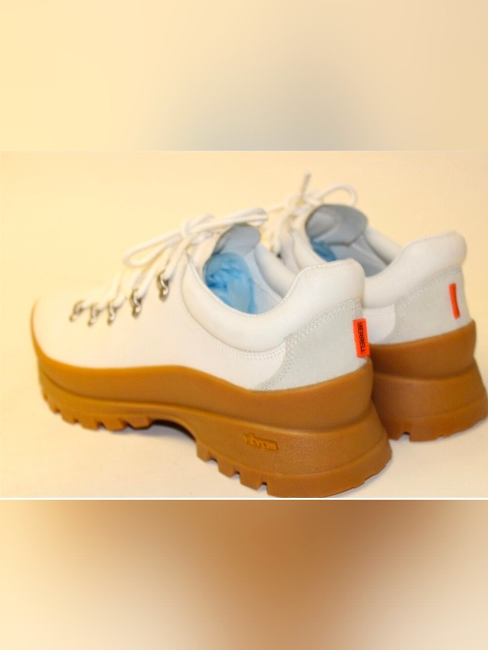 Merrell NEW Bristol Womens 10 41 White Leather WP Hiking Shoes - Picture 8 of 14